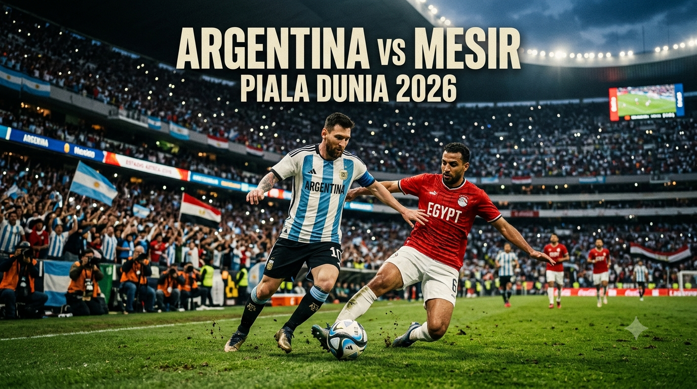 Jalalive Menyajikan Streaming Argentina vs Mesir Piala Dunia 2026 Malam Ini Pukul 23.00 WIB, Pertarungan Besar yang Menentukan Nasib Dua Tim