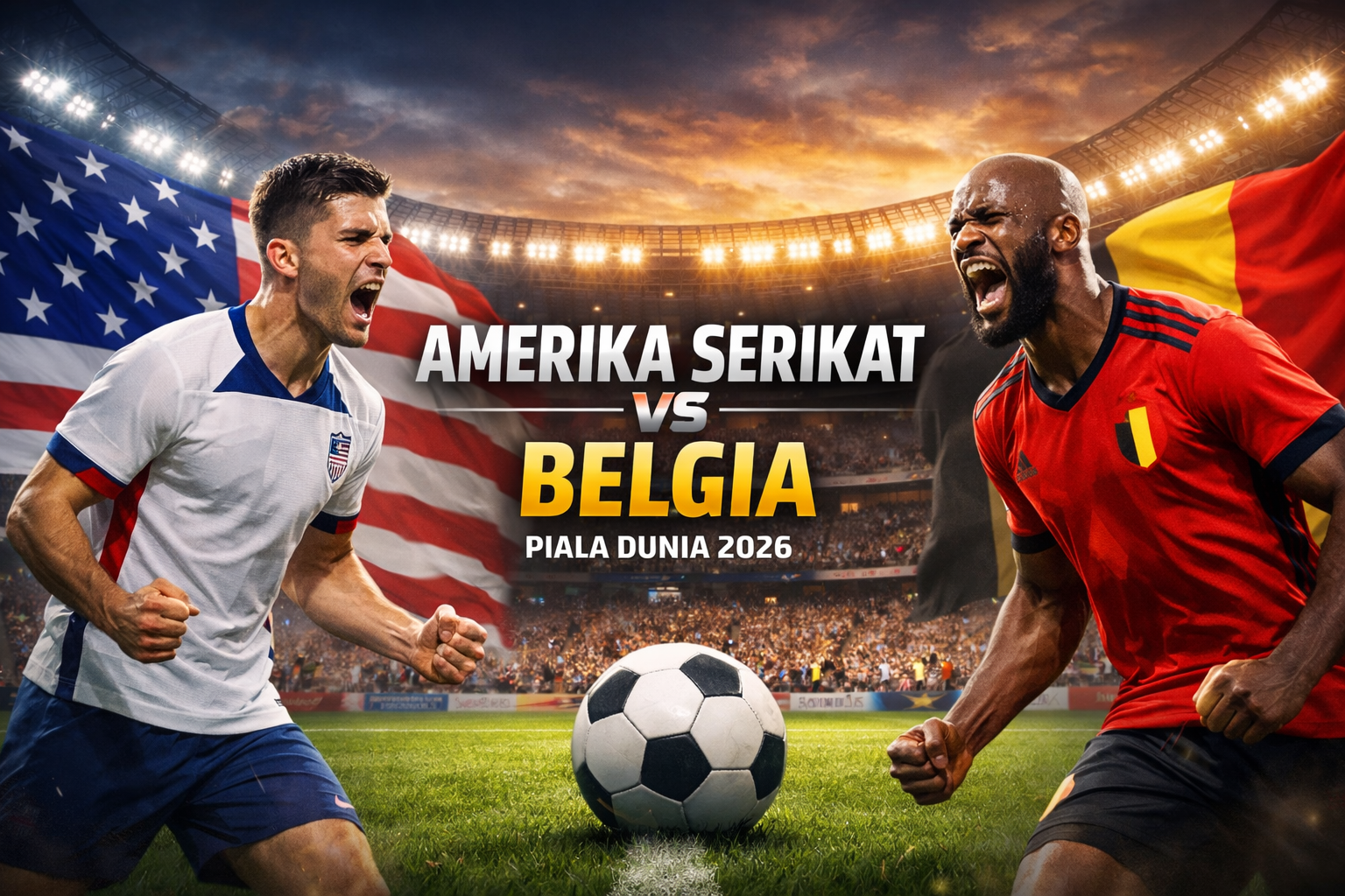 Saksikan Streaming Jalalive Amerika Serikat vs Belgia Piala Dunia 2026 Besok Pagi 07.00 WIB Perebutan Tempat di Delapan Besar yang Menegangkan